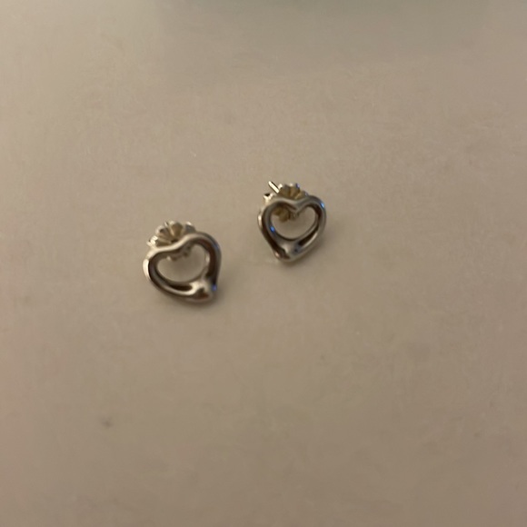 Tiffany & Co. Open Heart Stud Earrings - Picture 2 of 3